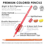 Kalour Premium Colored Pencils,Set of 72 Colors,Artists Soft Core with Vibrant Color,Include 7 Metallic Color Pencils,Ideal for Drawing Sketching Shading,Coloring Pencils for Adults Beginners kids