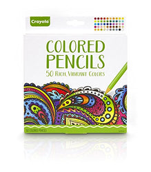 Crayola Colored Pencils, 50 Count Set, Pre-sharpened