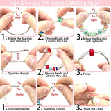 Charm Bracelet Making Kit for Girls, 85Pcs Jewelry Making Kit, Bracelets for DIY Craft, Toys Gifts Set for Girls Teens Age 8-12