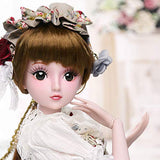 RuiyiF BJD Dolls 1/3 Full Set with Clothes Makeup Wig Shoes, 60cm/24 Inch DIY BJD Dolls Female for Adults Kids with 19 Ball Jointed, DIY Toys/Birthday Gifts for Girls Women
