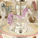 4.0 X 4.0 X 6.3 in Music Box Merry-Go-Round Christmas Birthday Gift Carousel Music Box for Kids Christmas Exchange Gift Birthday Party Decoration Music Box