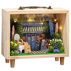 CUTEBEE Dollhouse Miniature with Furniture, DIY Wooden Dollhouse Kit Plus Dust Proof, Creative Room Idea