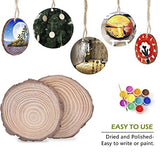 Wood Slices, 130Pcs Unfinished Natural Wood Circles for Crafts with 2.4"-2.8" Circle/Heart/Star