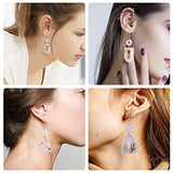 RESINWORLD Multi Piece Dangle Earrings Silicone Mold + 11pcs Variety Size Earrings Molds for Resin