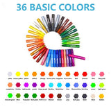 Magicdo 36 Colors Oil Pastels for Kids, Non Toxic Oil Pastels Art Supplies for Kids, Artists, School, Adults, Smooth Blending Texture Oil Pastels with Pastel Holders and Sharpeners