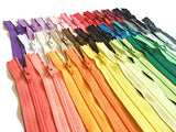YKK Zippers Assorted Colors Pack 14 Inch Number 3 Nylon Coil Set of 30 Pieces