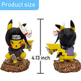 Itachi Cosplay Pikachu Action Figure Naruto Cosplay Pokemon Figure Anime Toy Collectibles Model Gift (Itachi)