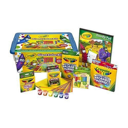 Crayola GIANT COLOR KIT Exclusive- 0ver 100 pieces- Crayons Construction Paper Coloring Book
