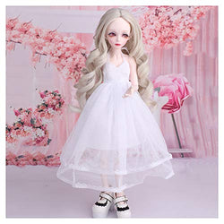 HGCY Ball-Jointed Doll BJD Dolls Girl Eva Minifee, 41CM/16.1Inch Customized Dolls Can Changed Makeup and Dress DIY with Make Up and Full Clothing Outfits Accessories