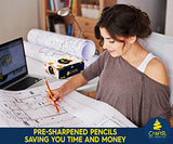 CraftR Pre-Sharpened #2 HB Wood Cased Bulk Buy Pencils - Graphite Core -180 Value Pack with a Latex Free Eraser - Ideal for Home, School or Office Supplies. Drawing, Sketching, Creating