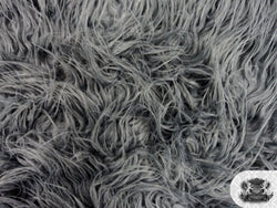 Faux / Fake Fur Mongolian GRAY Fabric by the Yard