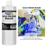 U.S. Art Supply Professional Gloss Pouring Effects Medium, 16 oz. (Pint) Bottle - Improves Flow Consistency, Artist Techniques to Create Cell Effects, Mix with Art Acrylic Paint, Adjusts Viscosity