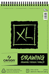 Canson XL Series Drawing Paper Pad, Micro Perforated, Smooth Surface, Top Wire Bound, 70 Pound, 9 x