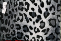 Velboa Animal Print Faux / Fake Fur Leopard Snow Fabric By the Yard