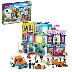 LEGO Friends Main Street Building 41704; Building Kit Birthday Gift for Kids Aged 8+ with 8 Characters and 4 Animal Figures for Hours of Imaginative Role Play (1,682 Pieces)