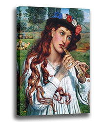 Canvas Print Wall Art - Amaryllis (Also Known as The Shepherdess) - by William Holman Hunt - Giclee Printed on Stretched Gallery Wrap - 12x15 inch