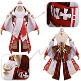 NSPSTT Yae Miko Cosplay Costume Miko Costume Women Kimono Yae Cosplay Outfit, X-Large