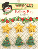 Buttons Galore Christmas Craft & Sewing Buttons - Star of Wonder - Set of 3 Cards