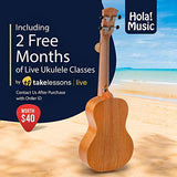 Hola! Music HM-124TT+ Laser Engraved Mahogany Concert Ukulele Bundle with Aquila Strings, Padded Gig Bag, Strap and Picks - Tribal Tattoo