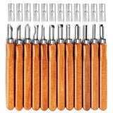 Gimars 12 Set SK5 Carbon Steel Wax & Wood Carving Tools Knife Kit for Rubber, Small Pumpkin, Soap, Vegetables & More For Kids & Beginners with Reusable Pouch