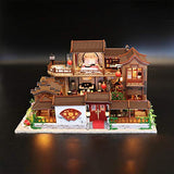 Cool Beans Boutique Miniature DIY Dollhouse Kit Wooden Chinese Ancient Mansion with Pergola with Dust Cover - Architecture Model kit (English Manual) DH-HD-L905Mansion (Asian Mansion Pergola)
