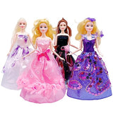 5 Sets Doll Clothes Handmade Doll Dress for 11.5 Inch Doll Wedding Party Dresses Gown Outfit Costume Suit for 11.5 inch Dolls Random Styles