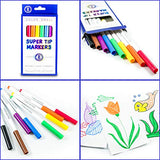 Color Swell Super Tip Washable Markers Bulk Pack 50 Boxes of 8 Vibrant Colors (400 Total Markers) Perfect for Kids, Parties, Classrooms