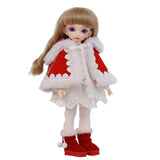 W&Y Children's Creative Toys 1/6 BJD Doll Size 10 Inch 26CM 19 Ball Jointed SD Dolls Fashion Dolls with Outfit Elegant Dress Shoes Wigs Makeup,Christmas Best Gift