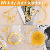 Crystal Beads, 600 Pcs Glass Beads, Assorted Crystal Beads for Jewelry Making, Rondelle Jewelry Beads with Container Box, Glass Beads Bulk for DIY Necklace Bracelet Earring(4/6/8mm, Yellow)