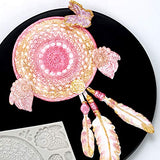 Wootkey Dream Catcher Butterfly Fondant Silicone Mold for Sugarcraft, Cake Border Decoration,
