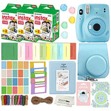 Fujifilm Instax Mini 11 Instant Camera with Case, 60 Fuji Films, Decoration Stickers, Frames, Photo Album and More Accessory kit (Sky Blue)