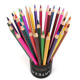 ARTEZA Colored Pencils Set of 48 Colors with Color Names, Triangular shaped, Pre sharpened, Soft