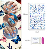 10 Sheets Butterfly Nail Stickers, Butterfly Nail Art, Butterfly Nail Decal for Women, self-Adhesive Butterfly Nail Stickers, Butterfly Stickers Nails, Butterfly for Nails Ticacos