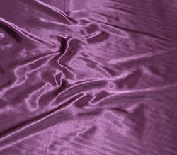 Satin Charmeuse Solid Fabric 60" Wide Sold By The Yard (PLUM)