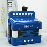 Kiddire 10 Keys Kids Accordion, Toy Accordion Musical Instruments for Children Kids Pre-Kindergarten Toddlers (Blue)