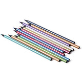Metallic Colored Pencils Non-toxic Black Wood Drawing Pencils Pre-Sharpened 12 Assorted Colors Wooden Sketching Pencil Set Premium Art Pencils for Kids Children Adults Artists Coloring Book Art Craft