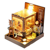 WYD Creative Antiquity Scenery Cabin National Style Color Cabin Bedroom Hand-Assembled Toys 3D Wooden Miniature Doll House Kit