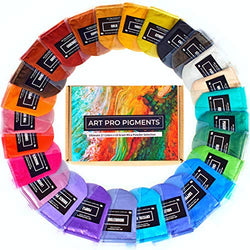 Art Pro Pigments Brilliant Mica Powder-Perfect as Epoxy Resin Color Pigment-Cells-No Lumps or Residues-Also Works for Makeup, Bath Bomb, Soap and Slime-Non-Toxic (270g, Multicolor)