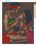Zimal Diamond Painting African Mom and Baby Love Diamond Embroidery Full Round Rhinestone Mosaic Puzzle Cross Stitch Modular Pictures 11.8 X 15.8 Inch