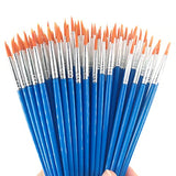 120Pcs Round Paint Brushes for Kids Painting,Pointed Detail Paint Brushes Small Nylon Hair Tip Brushes Nylon Hair Small Brush Acrylic Oil Watercolor Artist Painting for Paint Party Classroom Starter