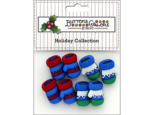 Buttons Galore SEWING & CRAFT BUTTONS - WINTER WARM - SET OF 3 PACKS.