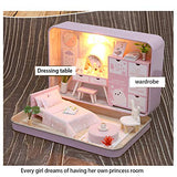 Dollhouse Miniature with Furniture, DIY Wooden Doll House Kit Iron Box Theater Style . 1:24 Scale Creative Room Idea Best Gift for Children Friend Lover
