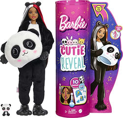 Barbie Cutie Reveal Dolls with Animal Plush Costume & 10 Surprises Including Mini Pet & Color Change, Gift for Kids 3 Years & Older