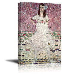 wall26 Canvas Wall Art - Portrait of Mada Primavesi by Gustav Klimt - Giclee Print Gallery Wrap Modern Home Decor Ready to Hang - 12x18 inches