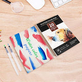 Watercolor Paper Pads, A4 8.3x11.7 Inch, Pack of 2, 40 Sheets (140lb/300gsm), Cold Pressed Art Drawing Paper, Acid Free Sketchbook Pad for Painting & Drawing