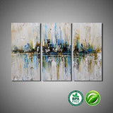 ARTLAND Canvas Wall Art for Living Room 3 Piece Pictures Ready to Hang Wall Decorations Canvas Home Decor 'Summer Rain' 3 Piece Artwork for Walls Hand Painted Wall Art