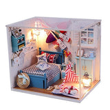 Flever Dollhouse Miniature DIY House Kit Creative Room with Furniture and Glass Cover for Romantic Artwork Gift( Romantic Summer Day )