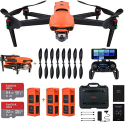Autel Robotics EVO 2 Rugged Bundle 8K Camera Drone Foldable Drone Quadcopter, No Geo-Fencing (2021 Fly More Combo)