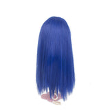 MUZI WIG Doll Hair Wigs for Blythe Dolls with 9~10 inch Head, Blue Long Hair Heat with Bangs Resistant Synthetic Doll Wig