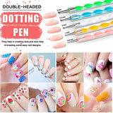 JOYJULY Nail Art Design Tools, 3D Nail Art Decorations Kit with Nail Art Brushes Dotting Tools Holographic Nail Art Stickers Nail Foil Tape Strips and Nails Art Rhinestones and Pick-Up Tweezers